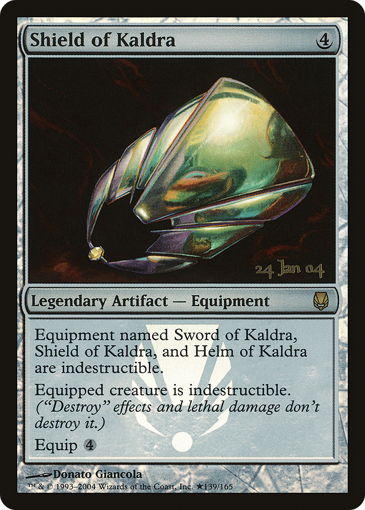 Shield of Kaldra (PRE-139â˜…) - Darksteel Promos Foil