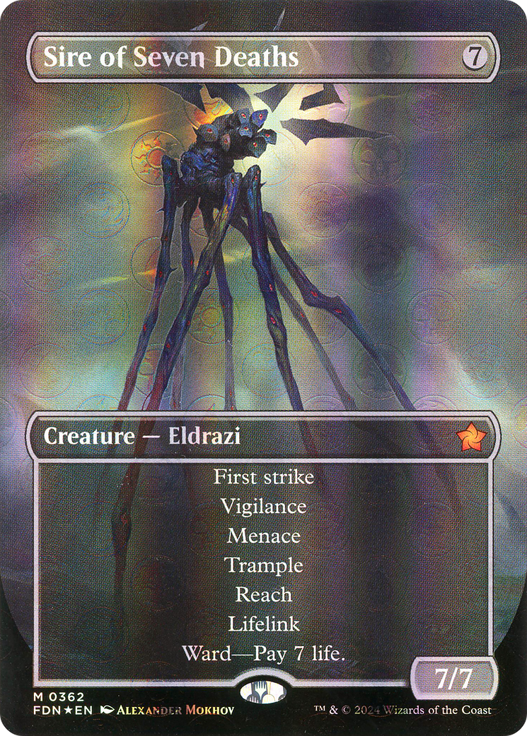 Sire of Seven Deaths (FDN-362) - Foundations (Borderless) Foil