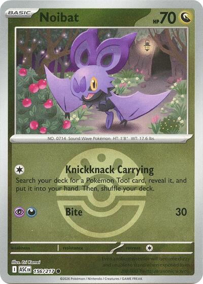 Noibat - Friend Ball - 156/217 - Common [me025-156] [Reverse Holo]