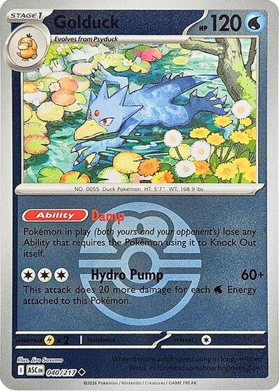 Golduck - Love Ball - 040/217 - Uncommon [me025-040] [Reverse Holo]