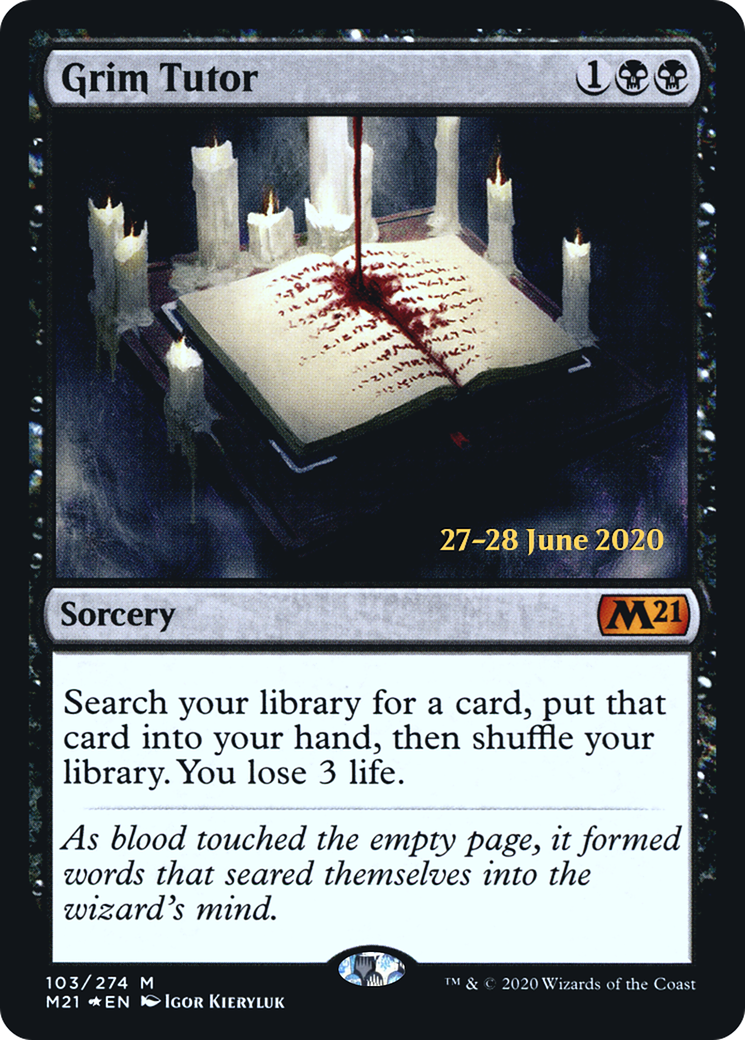 Grim Tutor (PRE-103S) - Core Set 2021 Promos Foil