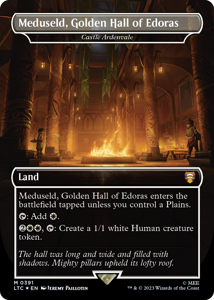 Castle Ardenvale (LTC-391) - Tales of Middle-earth Commander / Meduseld, Golden Hall of Edoras (Borderless) Foil