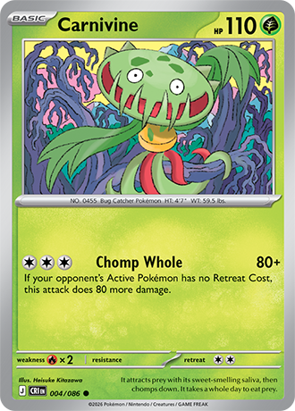 Carnivine - 004/086 - Common [me04-004] [Non-Holo]