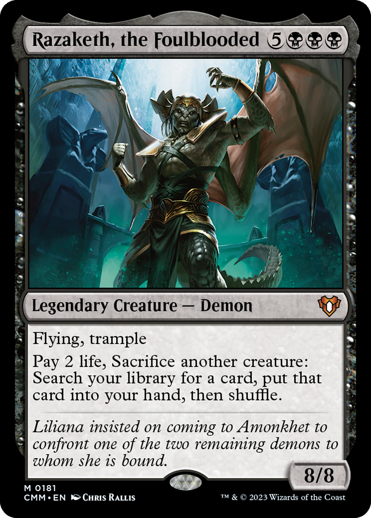 Razaketh, the Foulblooded (CMM-181) - Commander Masters Foil