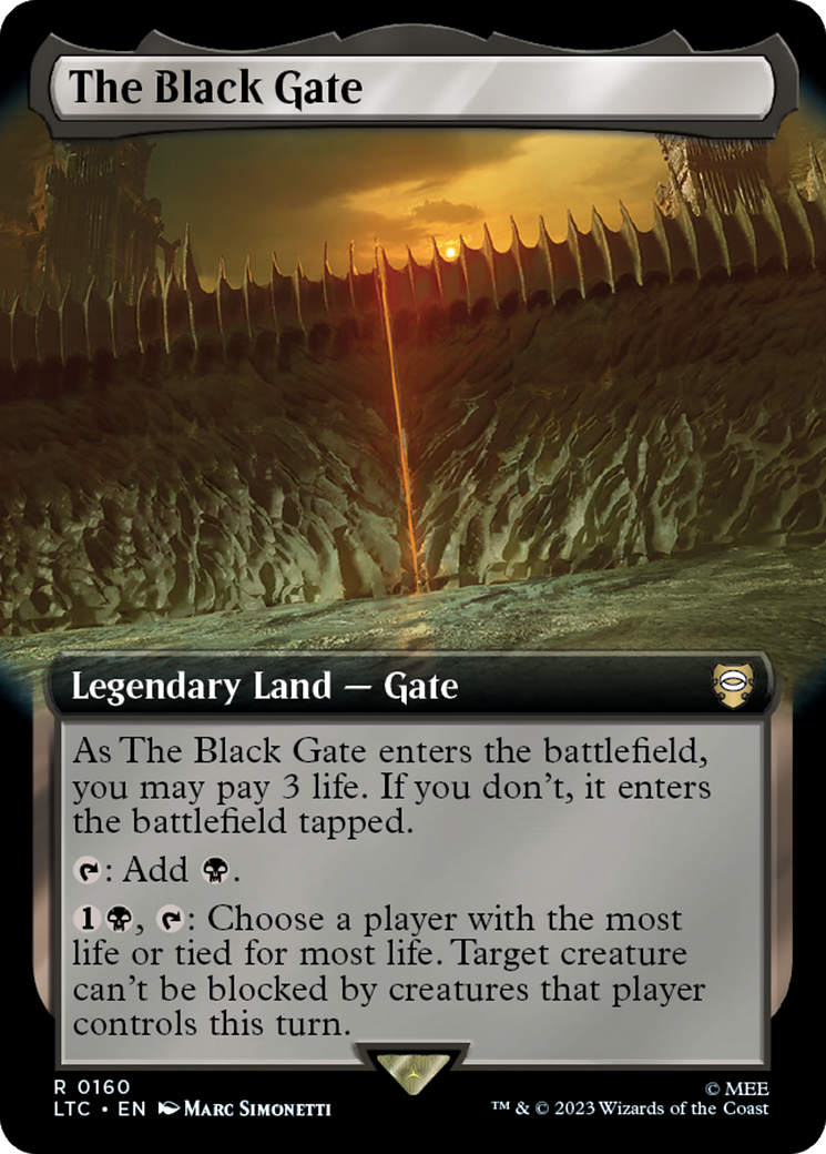 The Black Gate - Tales of Middle-earth Commander: (Extended Art) Foil