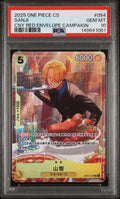 2026 ONE PIECE SIMPLIFIED CHINESE PROMOS 054 SANJI CHINESE NEW YEAR'S RED ENVELOPE CAMPAIGN PSA 10