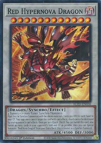 Red Hypernova Dragon - BLZD-EN038 - Super Rare - 1st Edition
