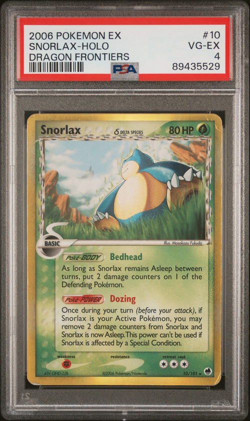 PSA 4 SNORLAX-HOLO DRAGON FRONTIERS