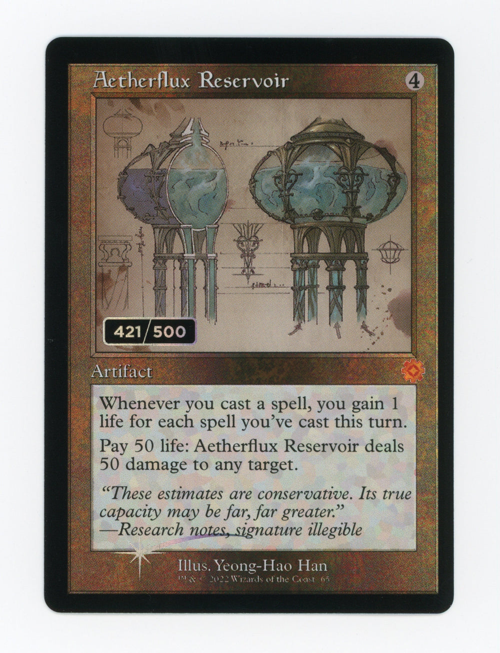 Aetherflux Reservoir — Serial Numbered|421/500|Retro Frame|Schematic|Foil — ID 17327