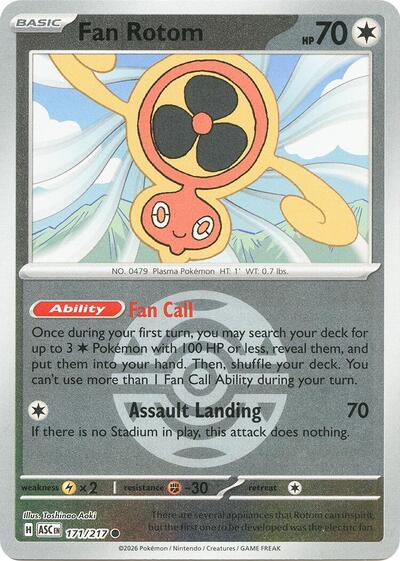 Fan Rotom - Dusk Ball - 171/217 - Common [me025-171] [Reverse Holo]