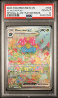 2023 POKEMON MEW EN-151 VENUSAUR EX SPECIAL ILLUSTRATION RARE #198 PSA 10