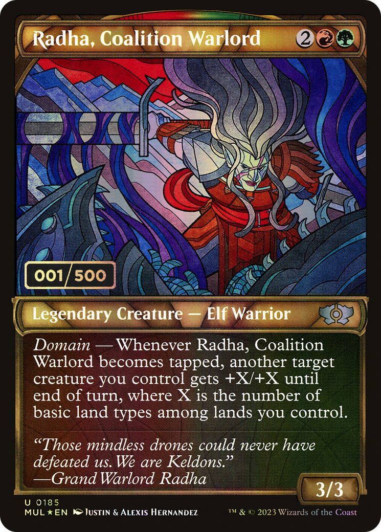 Radha, Coalition Warlord (MUL-185Z) - Multiverse Legends: (Showcase) Foil