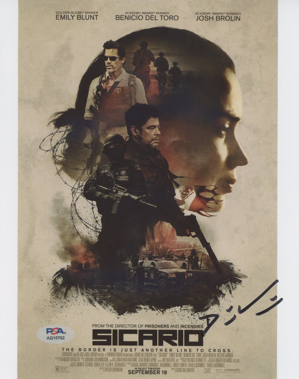 Denis Villeneuve Sicario Authentic Signed 8x10 Photo PSA/DNA #AQ16762