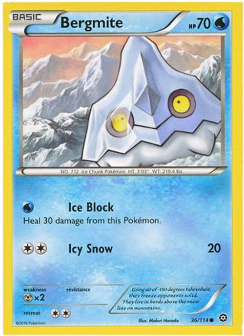 Bergmite (36/114) [Square Cut Misprint] XY Steam Siege