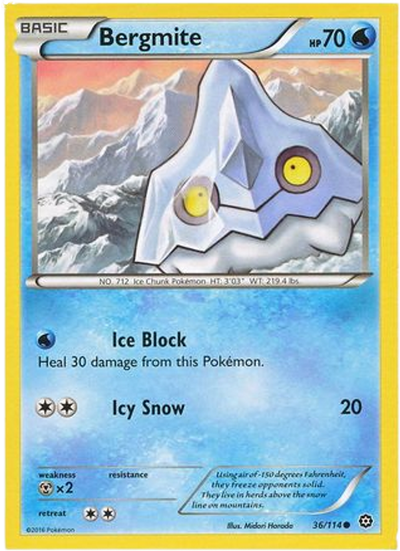Bergmite (36/114) [Square Cut Misprint] XY Steam Siege