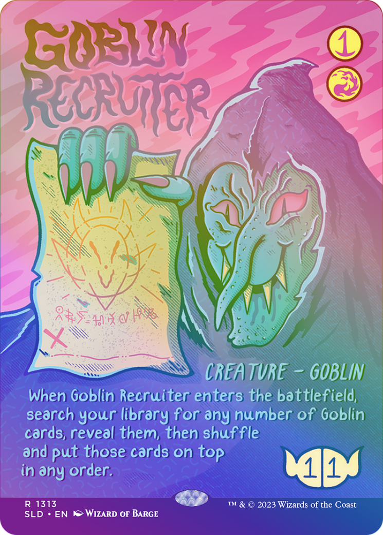 Goblin Recruiter (SLD-1313â˜…) - Secret Lair Drop (Borderless) Foil
