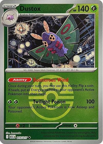 Dustox - Love Ball - 015/217 - Uncommon [me025-015] [Reverse Holo]