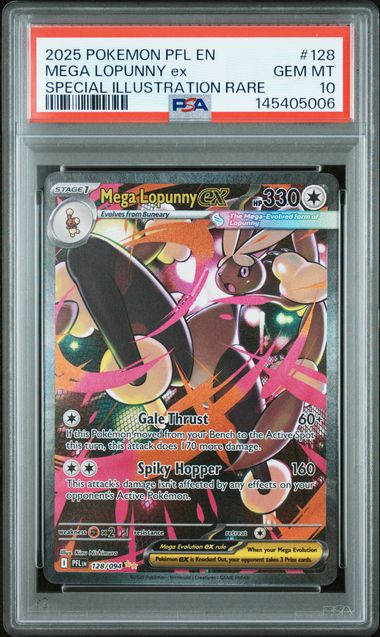 2025 POKEMON PFL EN-PHANTASMAL FLAMES MEGA LOPUNNY EX SPECIAL ILLUSTRATION RARE  #128