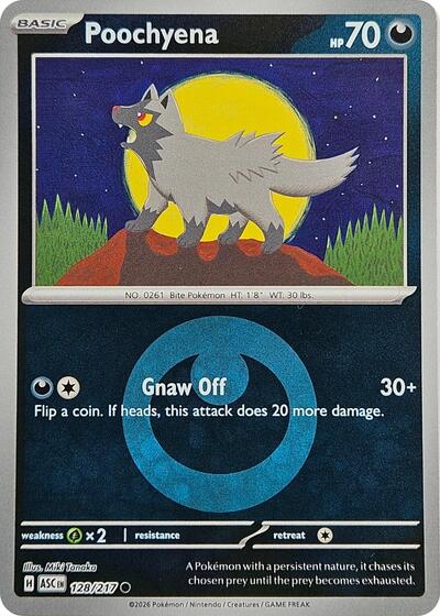 Poochyena - Energy Symbol Pattern - 128/217 - Common [me025-128] [Reverse Holo]