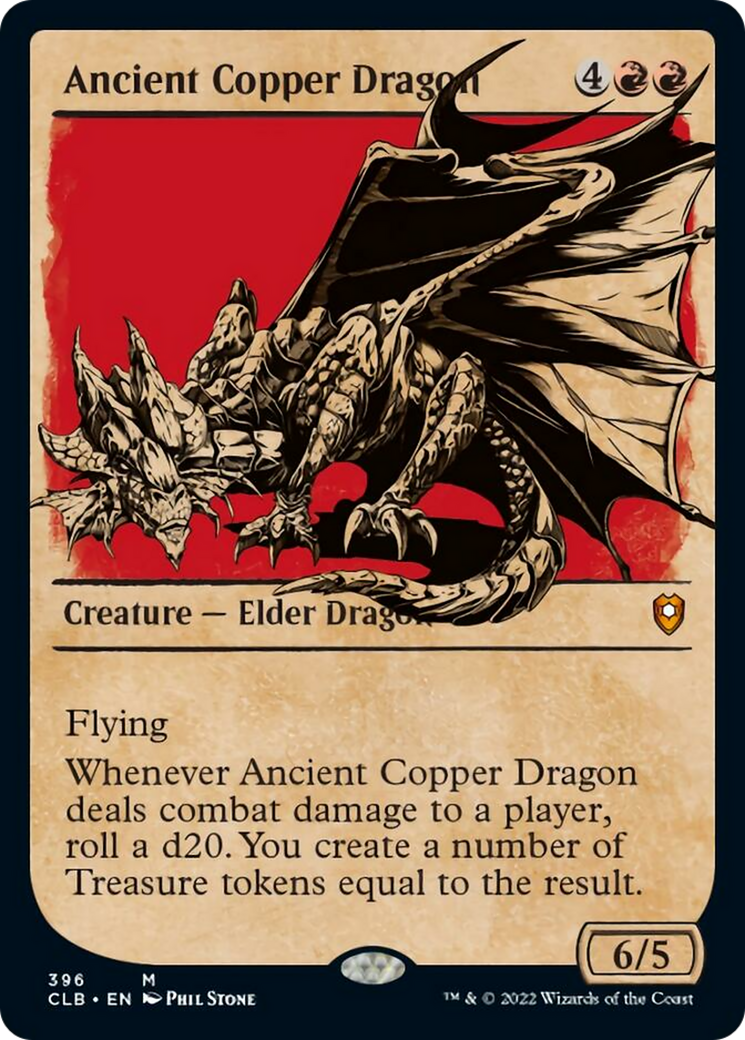 Ancient Copper Dragon (CLB-396) - Commander Legends: Battle for Baldur's Gate: (Showcase) Foil
