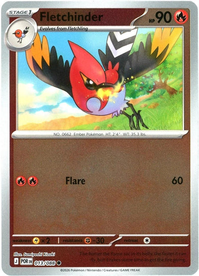 Fletchinder - 013/088 - Common [me03-013] [Reverse Holo]