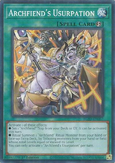 Archfiend's Usurpation - BLZD-EN067 - Common - 1st Edition
