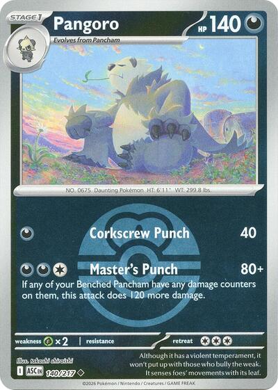 Pangoro - Love Ball - 140/217 - Uncommon [me025-140] [Reverse Holo]