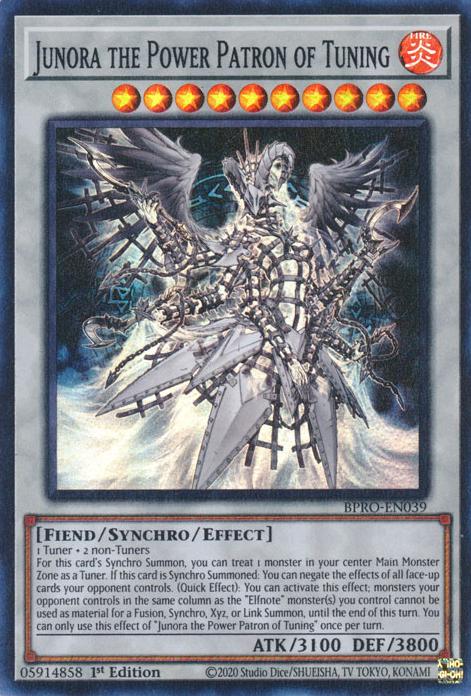 Junora the Power Patron of Tuning - BPRO-EN039 - Super Rare - 1st Edition