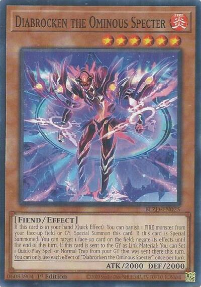 Diabrocken the Ominous Specter - BLZD-EN025 - Common - 1st Edition