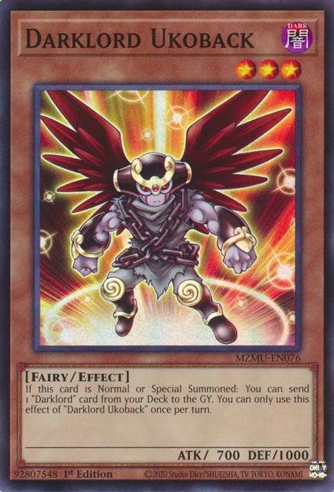 Darklord Ukoback - MZMU-EN076 - Super Rare - 1st Edition