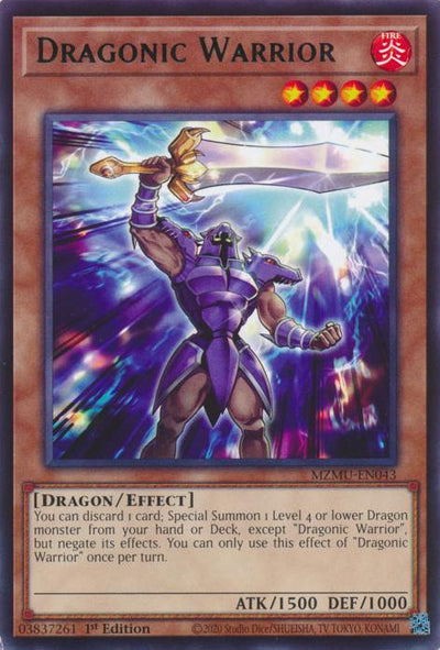 Dragonic Warrior - MZMU-EN043 - Rare - 1st Edition