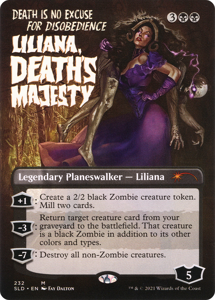 Liliana, Death's Majesty (SLD-232) - Secret Lair Drop (Borderless) Foil