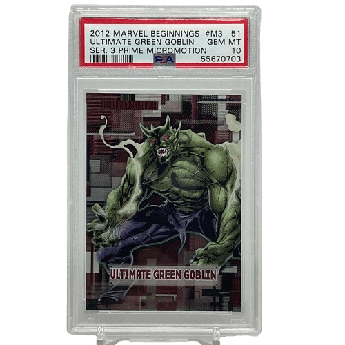 2012 Marvel Beginnings Ultimate Green Goblin #M3-51 Prime Micromotion PSA 10