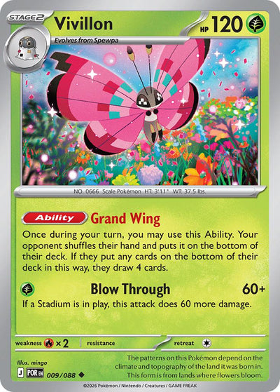 Vivillon - 009/088 - Uncommon [me03-009] [Non-Holo]