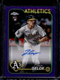 2024 Topps Chrome Zack Gelof #AC-ZG Rookie Autograph Purple /250