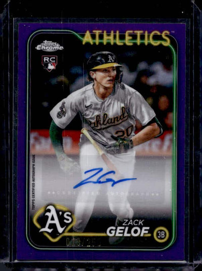 2024 Topps Chrome Zack Gelof #AC-ZG Rookie Autograph Purple /250