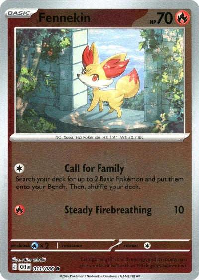 Fennekin - 011/086 - Common [me04-011] [Reverse Holo]