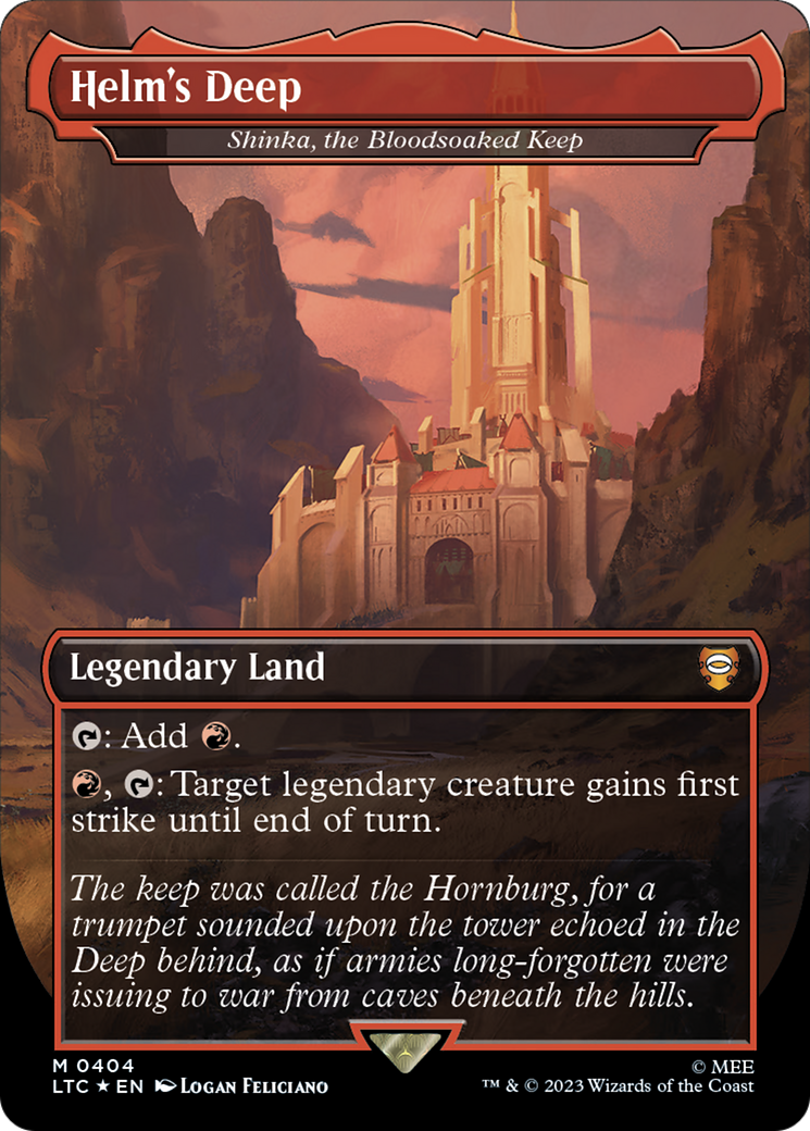 Shinka, the Bloodsoaked Keep (LTC-404) - Tales of Middle-earth Commander / Helm's Deep (Borderless) Foil
