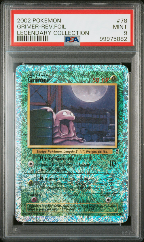 PSA 9 GRIMER-REV.FOIL LEGENDARY COLLECTION