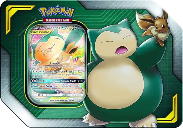 Tag Team Eevee & Snorlax Gx Tin [2021 Reprint]