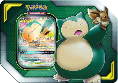 Tag Team Eevee & Snorlax Gx Tin [2021 Reprint]