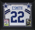 Emmitt Smith Authentic Signed White Pro Style Framed Jersey BAS Witnessed 2