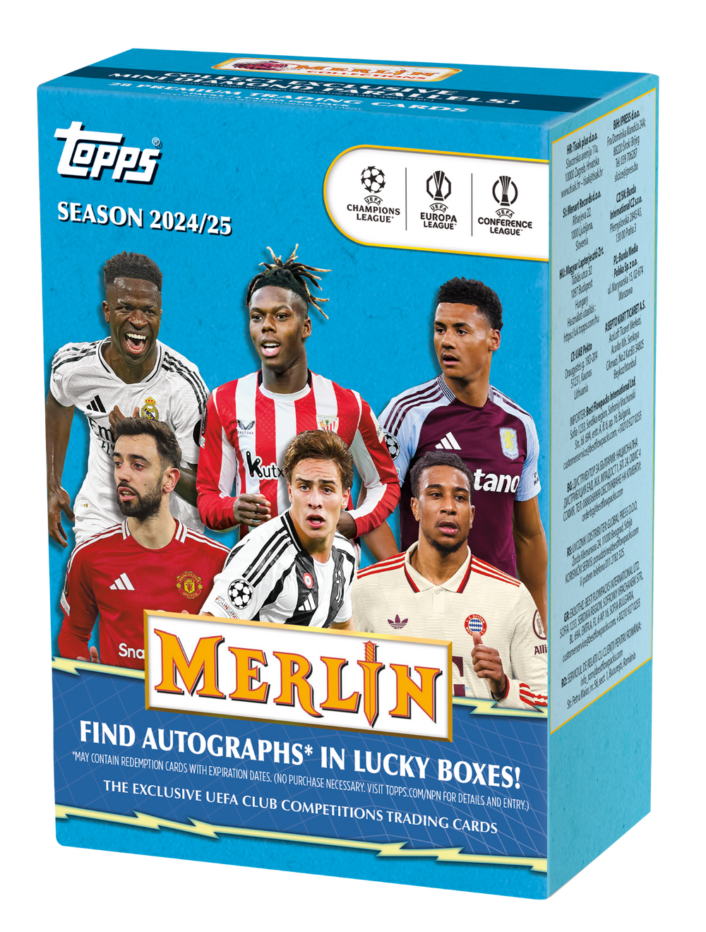2024/25 Topps UEFA Club Competitions Merlin Chrome Soccer Blaster Box
