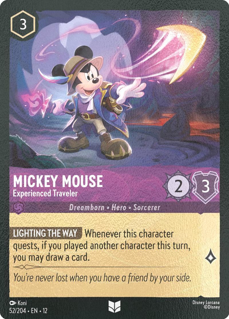 Mickey Mouse - Experienced Traveler - 52/204 [Wilds Unknown] [Cold Foil]