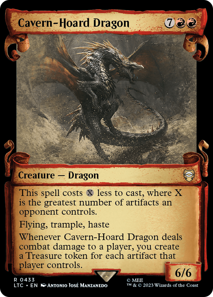 Cavern-Hoard Dragon (LTC-433) - Tales of Middle-earth Commander: (Showcase) Foil