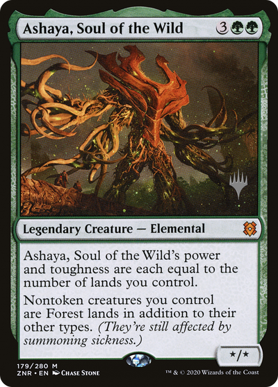 Ashaya, Soul of the Wild (PPZNR-179P) - Zendikar Rising Promos