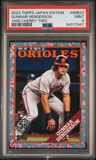 2023 Topps Japan Edition Gunnar Henderson #88B22 Cherry Tree PSA 9