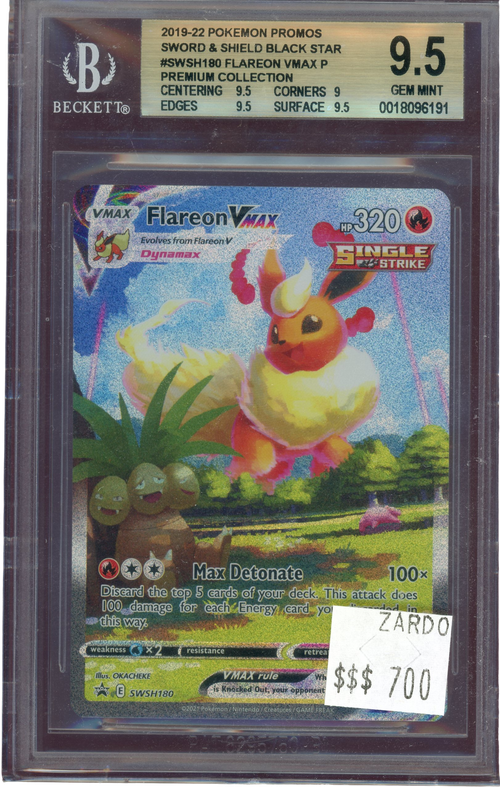 BGS 9.5 FLAREON VMAX BLACK STAR PROMO