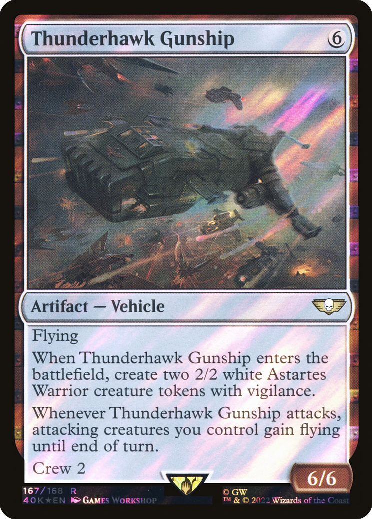 Thunderhawk Gunship (40K-167â˜…) - Warhammer 40,000 Commander Foil