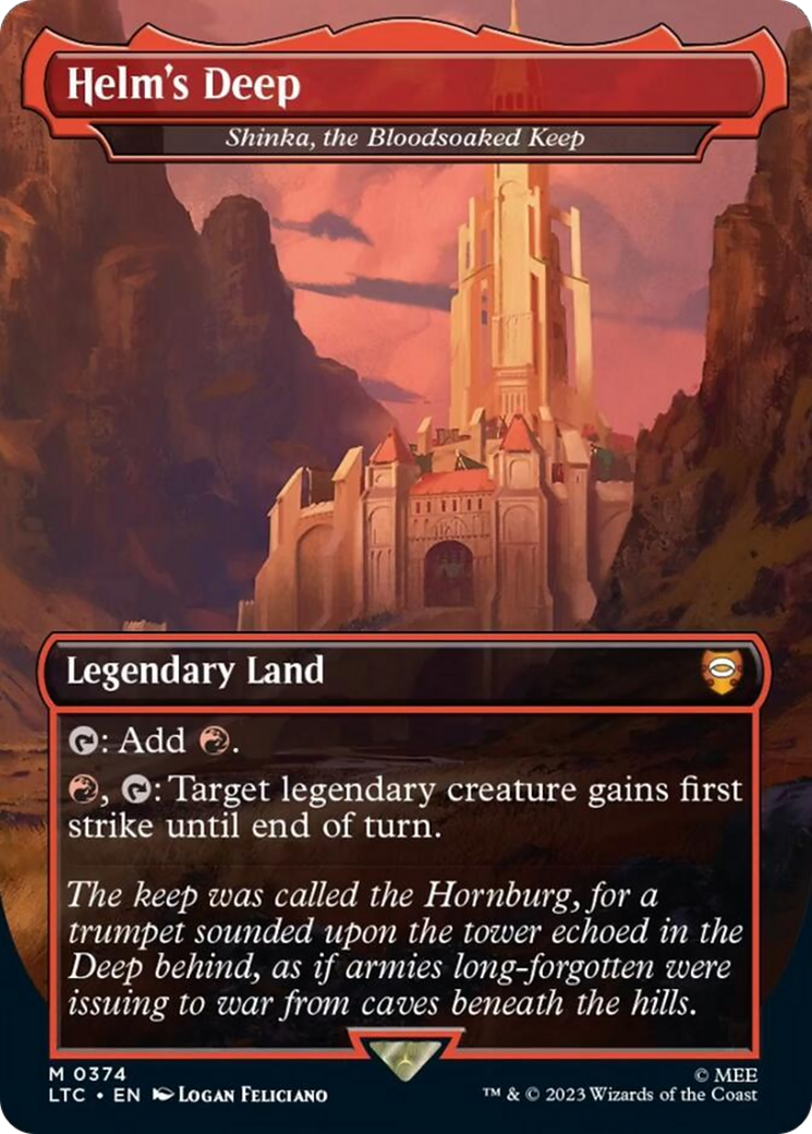 Shinka, the Bloodsoaked Keep (LTC-374) - Tales of Middle-earth Commander / Helm's Deep (Borderless) Foil